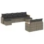 Set de muebles de jardín 9 pzas y cojines ratán sintético gris de , Conjuntos de jardín - Ref: Foro24-3258805, Precio: 531,15...