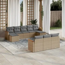 Garden sofa set with beige cushions 10 pieces synthetic rattan by , Garden sets - Ref: Foro24-3258818, Price: 624,60 €, Disco...