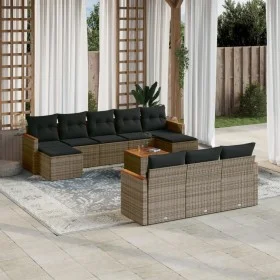 11-piece garden sofa set and gray synthetic rattan cushions by , Garden sets - Ref: Foro24-3258826, Price: 630,68 €, Discount: %