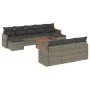 11-piece garden sofa set and gray synthetic rattan cushions by , Garden sets - Ref: Foro24-3258826, Price: 630,68 €, Discount: %