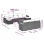 11-piece garden sofa set and gray synthetic rattan cushions by , Garden sets - Ref: Foro24-3258826, Price: 630,68 €, Discount: %