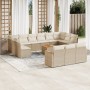 14-teiliges Gartensofa-Set mit beigen synthetischen Rattankissen von , Gartensets - Ref: Foro24-3258866, Preis: 887,89 €, Rab...
