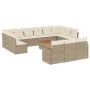 14-piece garden sofa set with beige synthetic rattan cushions by , Garden sets - Ref: Foro24-3258866, Price: 918,11 €, Discou...