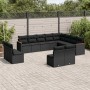 Gartensofa-Set 12-teilig mit schwarzen synthetischen Rattankissen von , Gartensets - Ref: Foro24-3258870, Preis: 713,23 €, Ra...