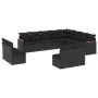 Garden sofa set 12 pieces with black synthetic rattan cushions by , Garden sets - Ref: Foro24-3258870, Price: 756,32 €, Disco...