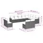 Garden sofa set 12 pieces with black synthetic rattan cushions by , Garden sets - Ref: Foro24-3258870, Price: 756,32 €, Disco...