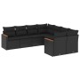 Set de sofás de jardín 8 piezas y cojines ratán sintético negro de , Conjuntos de jardín - Ref: Foro24-3258954, Precio: 563,6...