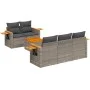 6-teiliges Gartenmöbel-Set und graue synthetische Rattankissen von , Gartensets - Ref: Foro24-3259029, Preis: 424,32 €, Rabat...