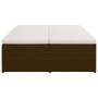 Umwandelbare Sonnenliege mit braunem Kissen aus synthetischem Rattan von vidaXL, Betten im Freien - Ref: Foro24-46243, Preis:...