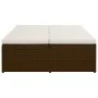 Umwandelbare Sonnenliege mit braunem Kissen aus synthetischem Rattan von vidaXL, Betten im Freien - Ref: Foro24-46243, Preis:...