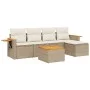 Garden sofa set with cushions 6 pieces beige synthetic rattan by , Garden sets - Ref: Foro24-3259167, Price: 415,10 €, Discou...