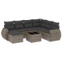 8-piece garden sofa set and gray synthetic rattan cushions by , Modular outdoor sofas - Ref: Foro24-3221709, Price: 479,95 €,...