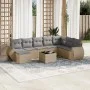 Set de sofás de jardín 9 pzas con cojines ratán sintético beige de , Sofás modulares de exterior - Ref: Foro24-3221768, Preci...
