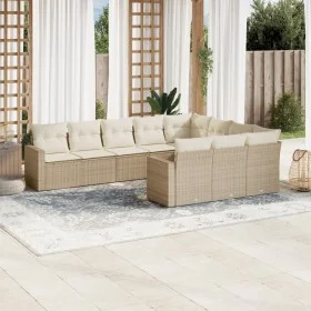 Garden sofa set with beige cushions 10 pieces synthetic rattan by , Modular outdoor sofas - Ref: Foro24-3251825, Price: 671,0...