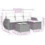 Garden sofa set with cushions 5 pieces beige synthetic rattan by , Garden sets - Ref: Foro24-3253616, Price: 342,59 €, Discou...