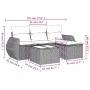 Garden sofa set with cushions 5 pieces beige synthetic rattan by , Garden sets - Ref: Foro24-3253616, Price: 335,56 €, Discou...