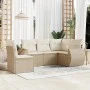 Garden sofa set with cushions 5 pieces beige synthetic rattan by , Garden sets - Ref: Foro24-3253705, Price: 404,04 €, Discou...