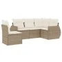 Garden sofa set with cushions 5 pieces beige synthetic rattan by , Garden sets - Ref: Foro24-3253705, Price: 404,04 €, Discou...