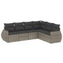 6-teiliges Gartenmöbel-Set und graue synthetische Rattankissen von , Gartensets - Ref: Foro24-3253747, Preis: 402,55 €, Rabat...