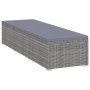 Liege mit Kissen und grauem Kunstrattantisch von vidaXL, Liegen - Ref: Foro24-46227, Preis: 153,36 €, Rabatt: %
