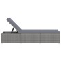 Liege mit Kissen und grauem Kunstrattantisch von vidaXL, Liegen - Ref: Foro24-46227, Preis: 153,36 €, Rabatt: %
