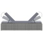 Liege mit Kissen und grauem Kunstrattantisch von vidaXL, Liegen - Ref: Foro24-46227, Preis: 153,36 €, Rabatt: %