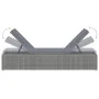 Lounger with cushion and gray synthetic rattan table by vidaXL, Loungers - Ref: Foro24-46227, Price: 171,08 €, Discount: %
