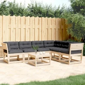 6-piece garden sofa set with solid pine wood cushions by , Garden sets - Ref: Foro24-3217025, Price: 593,82 €, Discount: %