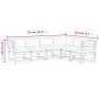 6-piece garden sofa set with solid pine wood cushions by , Garden sets - Ref: Foro24-3217025, Price: 593,82 €, Discount: %