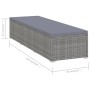 Liege mit Kissen und grauem Kunstrattantisch von vidaXL, Liegen - Ref: Foro24-46227, Preis: 153,36 €, Rabatt: %