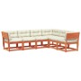 6-piece garden sofa set with wax-brown pine wood cushions by , Garden sets - Ref: Foro24-3217027, Price: 730,33 €, Discount: %