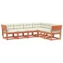 6-piece garden sofa set with wax-brown pine wood cushions by , Garden sets - Ref: Foro24-3217027, Price: 721,32 €, Discount: %