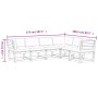 6-piece garden sofa set with wax-brown pine wood cushions by , Garden sets - Ref: Foro24-3217027, Price: 730,33 €, Discount: %