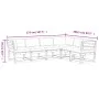 6-piece garden sofa set with wax-brown pine wood cushions by , Garden sets - Ref: Foro24-3217027, Price: 721,32 €, Discount: %
