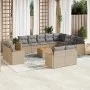 Garden sofa set with cushions 13 pieces beige synthetic rattan by , Garden sets - Ref: Foro24-3258923, Price: 903,34 €, Disco...