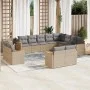 12-piece garden sofa set and brown synthetic rattan cushions by , Garden sets - Ref: Foro24-3258916, Price: 862,62 €, Discoun...