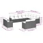 12-piece garden sofa set and brown synthetic rattan cushions by , Garden sets - Ref: Foro24-3258916, Price: 862,62 €, Discoun...
