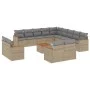 14-piece garden sofa set with beige synthetic rattan cushions by , Garden sets - Ref: Foro24-3258937, Price: 944,73 €, Discou...