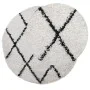 Modern high pile rug PAMPLONA cream and black Ø 80 cm by , Rugs - Ref: Foro24-375375, Price: 20,62 €, Discount: %