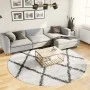 PAMPLONA cremefarbener und schwarzer moderner Langflorteppich Ø 240 cm von , Teppiche - Ref: Foro24-375380, Preis: 96,84 €, R...