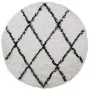 Modern high pile rug PAMPLONA cream and black Ø 240 cm by , Rugs - Ref: Foro24-375380, Price: 96,84 €, Discount: %