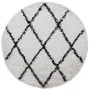 Modern high pile rug PAMPLONA cream and black Ø 120 cm by , Rugs - Ref: Foro24-375377, Price: 36,53 €, Discount: %