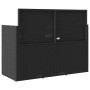 Garden bench with black synthetic rattan cushions by , garden benches - Ref: Foro24-365761, Price: 188,91 €, Discount: %