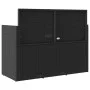 Garden bench with black synthetic rattan cushions by , garden benches - Ref: Foro24-365761, Price: 232,63 €, Discount: %
