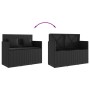 Garden bench with black synthetic rattan cushions by , garden benches - Ref: Foro24-365761, Price: 188,91 €, Discount: %