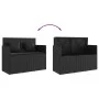 Garden bench with black synthetic rattan cushions by , garden benches - Ref: Foro24-365761, Price: 232,63 €, Discount: %