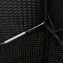 Garden bench with black synthetic rattan cushions by , garden benches - Ref: Foro24-365761, Price: 232,63 €, Discount: %
