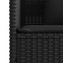 Garden bench with black synthetic rattan cushions by , garden benches - Ref: Foro24-365761, Price: 188,91 €, Discount: %