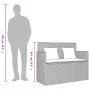 Garden bench with black synthetic rattan cushions by , garden benches - Ref: Foro24-365761, Price: 232,63 €, Discount: %
