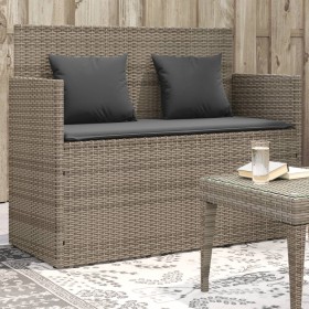 Gartenbank mit grauen synthetischen Rattankissen von , Gartenbänke - Ref: Foro24-365763, Preis: 185,13 €, Rabatt: %